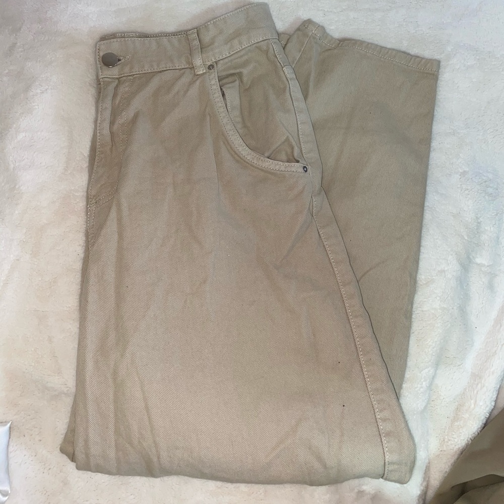 H&M Beige Straight Leg Pants